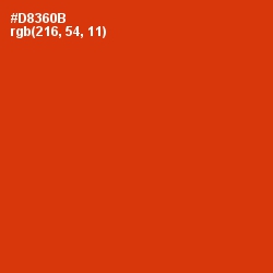#D8360B - Thunderbird Color Image