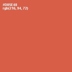#D85E48 - Chestnut Rose Color Image