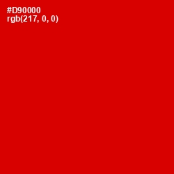 #D90000 - Monza Color Image