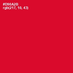 #D90A2B - Crimson Color Image