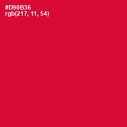 #D90B36 - Crimson Color Image