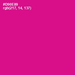 #D90E89 - Red Violet Color Image