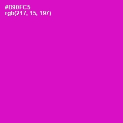 #D90FC5 - Shocking Pink Color Image