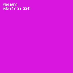 #D916E0 - Shocking Pink Color Image