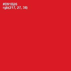 #D91B26 - Crimson Color Image