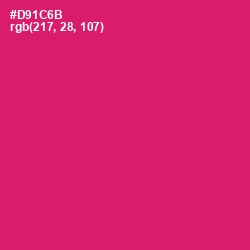 #D91C6B - Cerise Red Color Image