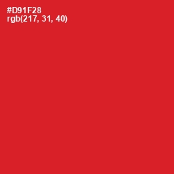 #D91F28 - Crimson Color Image
