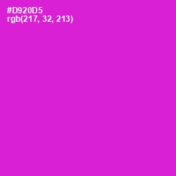 #D920D5 - Razzle Dazzle Rose Color Image