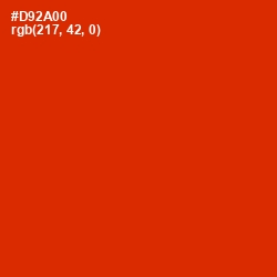 #D92A00 - Thunderbird Color Image