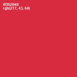#D92B40 - Brick Red Color Image
