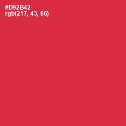 #D92B42 - Brick Red Color Image