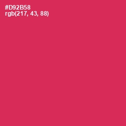 #D92B58 - Maroon Flush Color Image