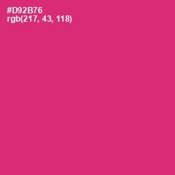 #D92B76 - Cerise Red Color Image