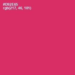 #D92E65 - Cerise Red Color Image