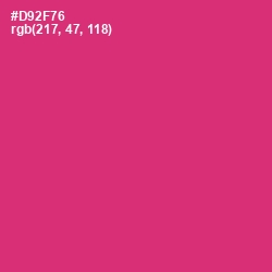 #D92F76 - Cerise Red Color Image