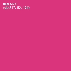 #D9347C - Cerise Red Color Image