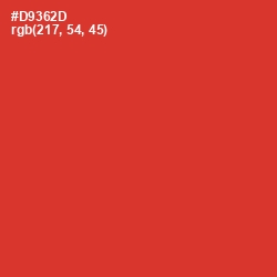 #D9362D - Persian Red Color Image