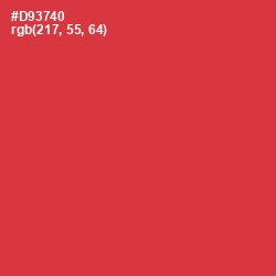 #D93740 - Brick Red Color Image