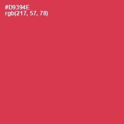 #D9394E - Brick Red Color Image