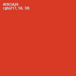 #D93A26 - Persian Red Color Image