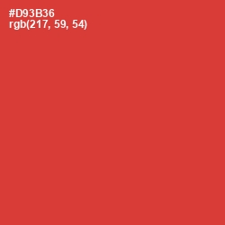 #D93B36 - Persian Red Color Image