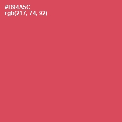 #D94A5C - Chestnut Rose Color Image