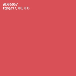 #D95057 - Chestnut Rose Color Image
