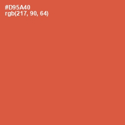#D95A40 - Fuzzy Wuzzy Brown Color Image