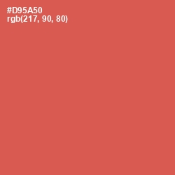 #D95A50 - Chestnut Rose Color Image