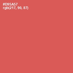 #D95A57 - Chestnut Rose Color Image
