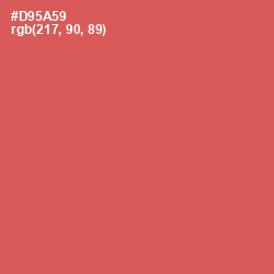 #D95A59 - Chestnut Rose Color Image