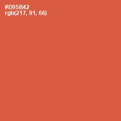 #D95B42 - Chestnut Rose Color Image