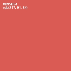 #D95B54 - Chestnut Rose Color Image