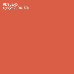 #D95E45 - Chestnut Rose Color Image