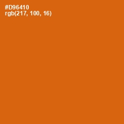 #D96410 - Hot Cinnamon Color Image