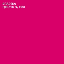 #DA006A - Razzmatazz Color Image