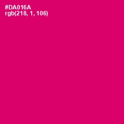 #DA016A - Razzmatazz Color Image