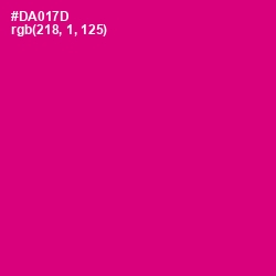 #DA017D - Razzmatazz Color Image