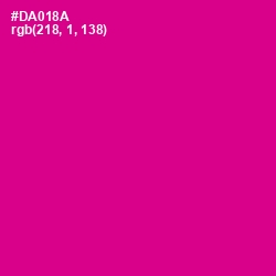 #DA018A - Red Violet Color Image