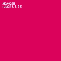 #DA025B - Razzmatazz Color Image