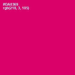 #DA0369 - Razzmatazz Color Image