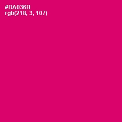 #DA036B - Razzmatazz Color Image
