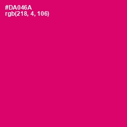#DA046A - Razzmatazz Color Image