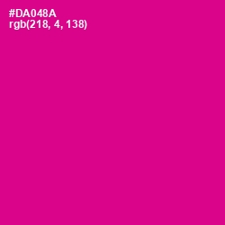 #DA048A - Red Violet Color Image