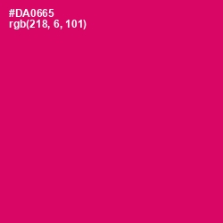 #DA0665 - Razzmatazz Color Image