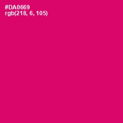 #DA0669 - Razzmatazz Color Image