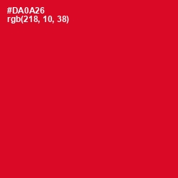 #DA0A26 - Crimson Color Image