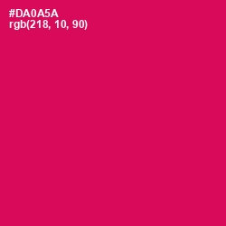 #DA0A5A - Razzmatazz Color Image