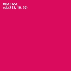 #DA0A5C - Razzmatazz Color Image