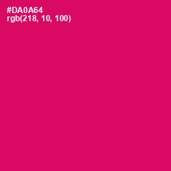 #DA0A64 - Razzmatazz Color Image